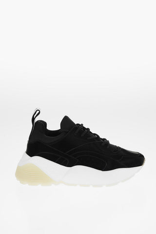 Faux Leather Pull On Sneakers