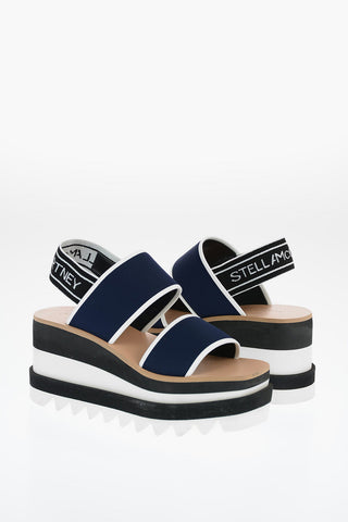 Sandali Platform in Tessuto Stretch 8cm