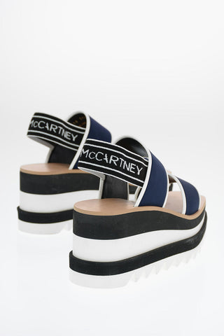 Sandali Platform in Tessuto Stretch 8cm