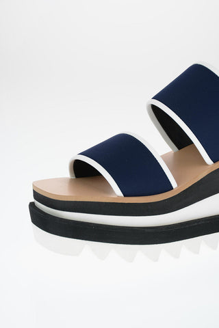 Sandali Platform in Tessuto Stretch 8cm