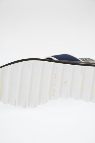 Sandali Platform in Tessuto Stretch 8cm