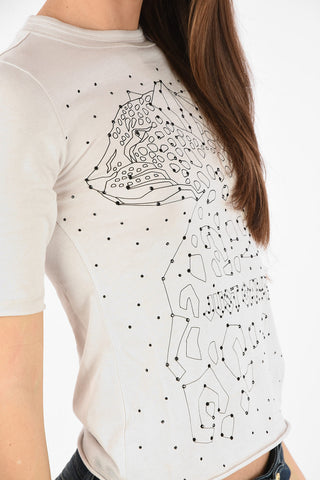 T-shirt con Applicazioni Gioiello