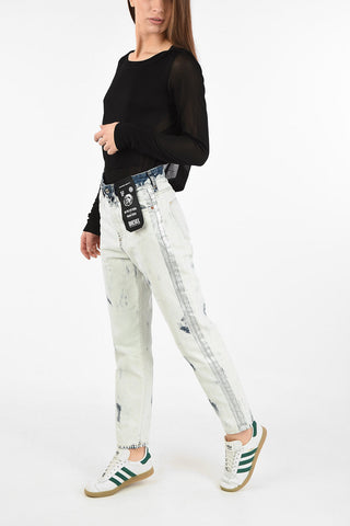 High Waist Vintage Effect D-EISELLE-SP Bleached Jeans L30 l30