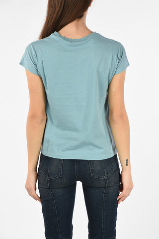 Crewneck T-shirt with Printed Logo