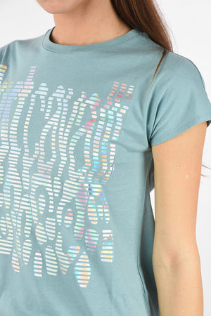 T-shirt Girocollo con Logo Stampato