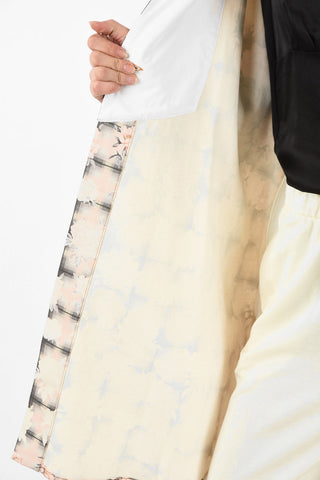 MM6 Floral-Print Denim Coat