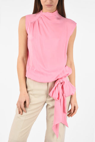 MM6 Silk Top with Bow