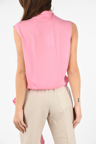 MM6 Silk Top with Bow