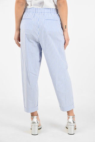 MM6 High Waist Striped Double Pleats Pants