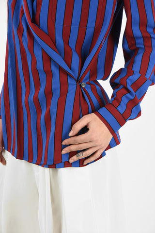 MM4 Camicia Wrap a Righe