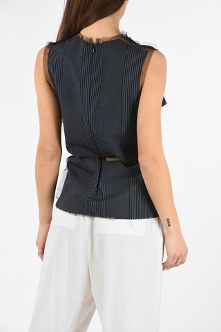 MM4 Zip Back Closure Vintage Effect Top