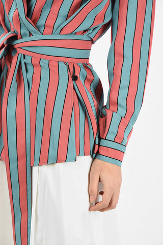 MM4 Striped Wrap Shirt