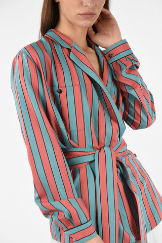 MM4 Striped Wrap Shirt