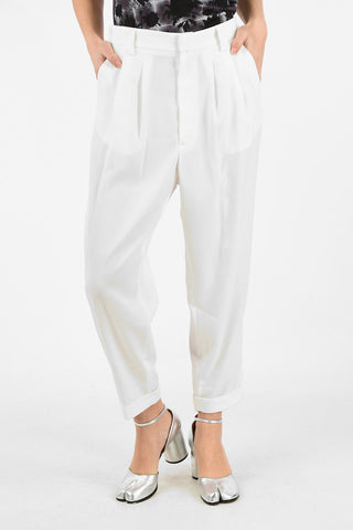 MM6 Mid-Waist Double Pleats Palazzo Pants