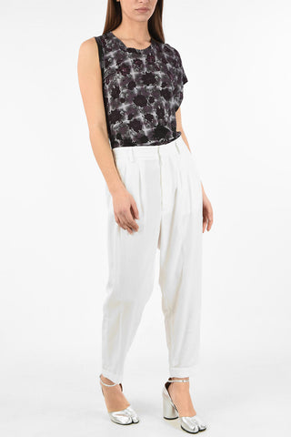 MM6 Mid-Waist Double Pleats Palazzo Pants