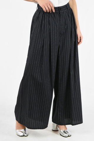 MM6 Pinstriped Double Pleats Harem Pants