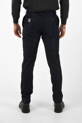 GHOST PROJECT Virgin Wool Windowpane Check Pants