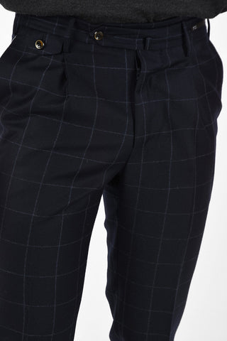 GHOST PROJECT Virgin Wool Windowpane Check Pants