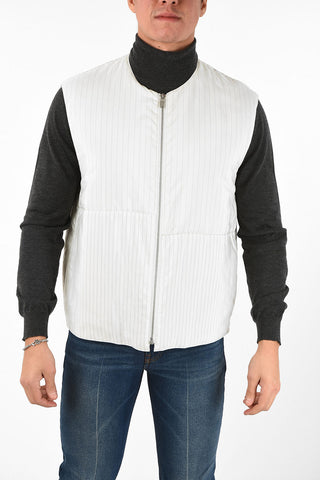 Padded Pencil Striped Vest