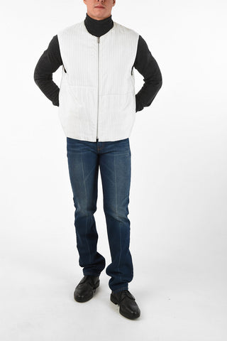 Padded Pencil Striped Vest