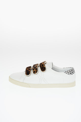 Leather TRIOMPHE Sneakers with Ponyskin Details