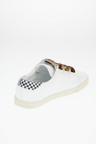 Leather TRIOMPHE Sneakers with Ponyskin Details