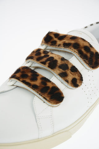 Leather TRIOMPHE Sneakers with Ponyskin Details