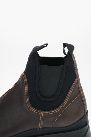Leather Ankle Boots with Elastic Inserts