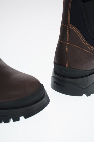 Leather Ankle Boots with Elastic Inserts