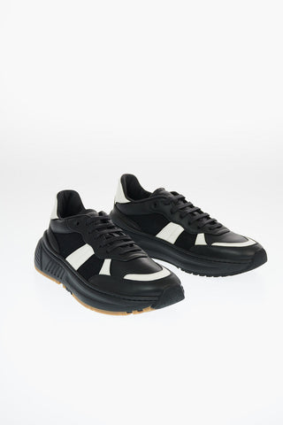 Leather SPEEDSTER Sneakers with Mesh Details