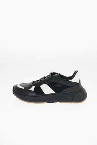 Leather SPEEDSTER Sneakers with Mesh Details