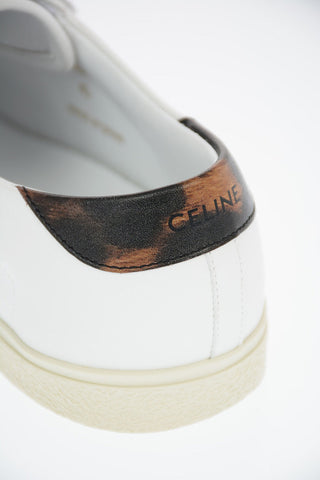 Leather TRIOMPHE Sneakers with Touch Strap