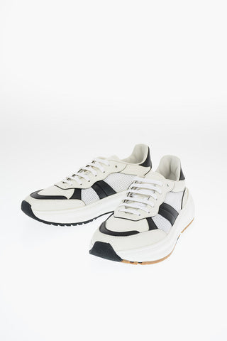 Leather SPEEDSTER Sneakers with Mesh Details