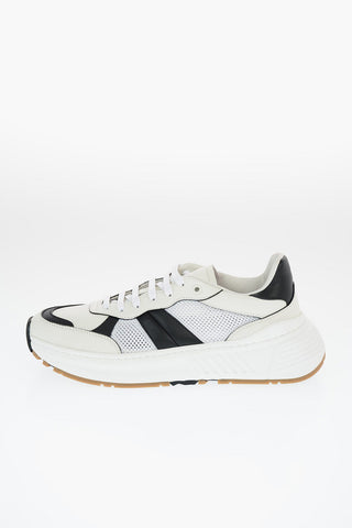 Leather SPEEDSTER Sneakers with Mesh Details