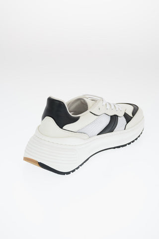 Leather SPEEDSTER Sneakers with Mesh Details