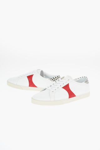 Leather TRIOMPHE Sneakers with Ponyskin Details