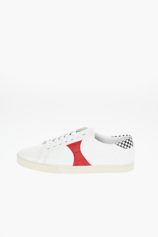 Leather TRIOMPHE Sneakers with Ponyskin Details