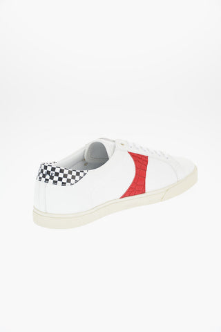 Leather TRIOMPHE Sneakers with Ponyskin Details