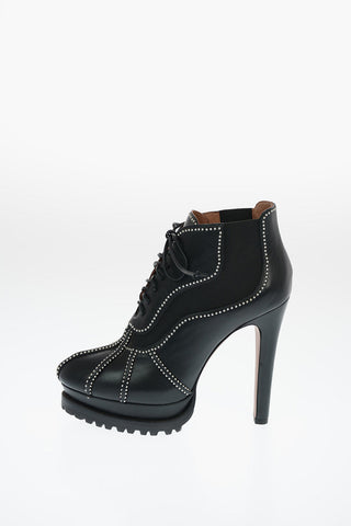 Leather Lace Up Booties 13cm