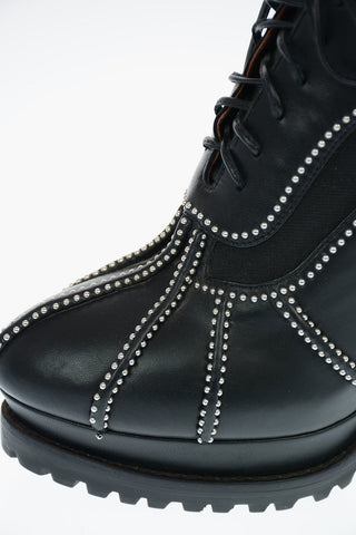 Leather Lace Up Booties 13cm
