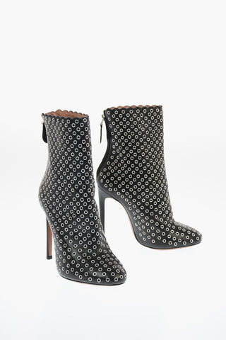 Studded Leather Booties 11cm