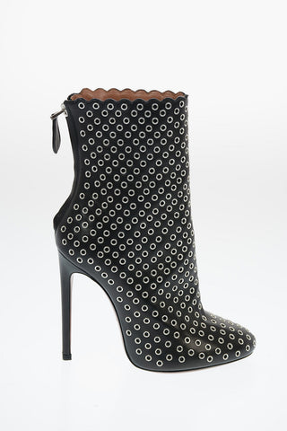 Studded Leather Booties 11cm