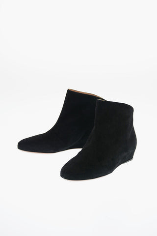 Stivaletti in Suede con Zeppa Interna 3cm