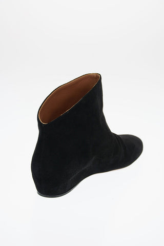 Stivaletti in Suede con Zeppa Interna 3cm
