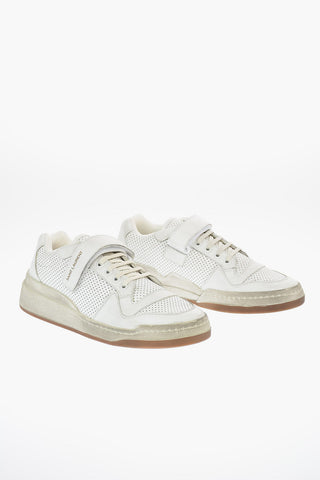 Leather TRAVIS Sneakers with Touch Strap Detail