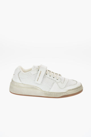 Leather TRAVIS Sneakers with Touch Strap Detail