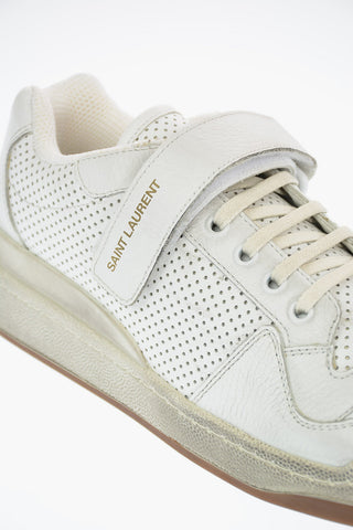 Leather TRAVIS Sneakers with Touch Strap Detail