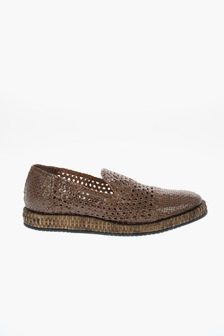 Embroidered Leather FLORIO Loafers
