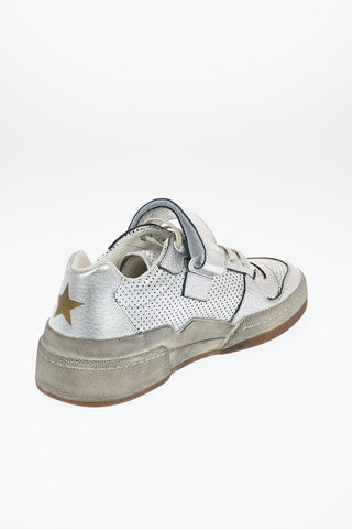 Metallic Leather TRAVIS Sneakers with Touch Strap Detail