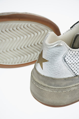 Metallic Leather TRAVIS Sneakers with Touch Strap Detail